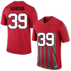 Men's Ohio State Buckeyes #39 Malik Harrison Throwback Nike NCAA College Football Jersey In Stock EPO4244VV